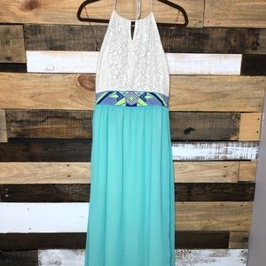 FLYING TOMATO turquoise Maxi dress